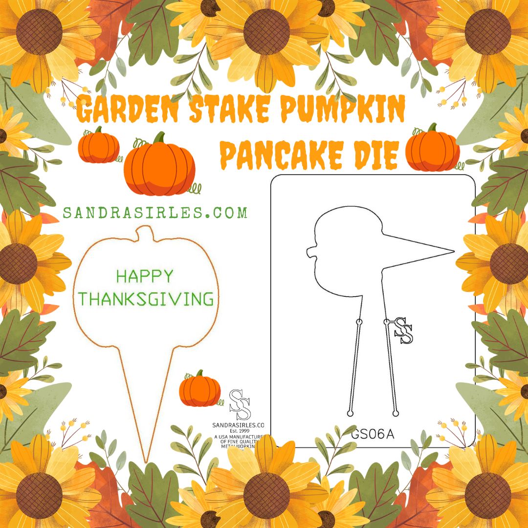 PANCAKE DIE GS06 GARDEN STAKE PUMPKIN